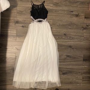 Long white and black dress